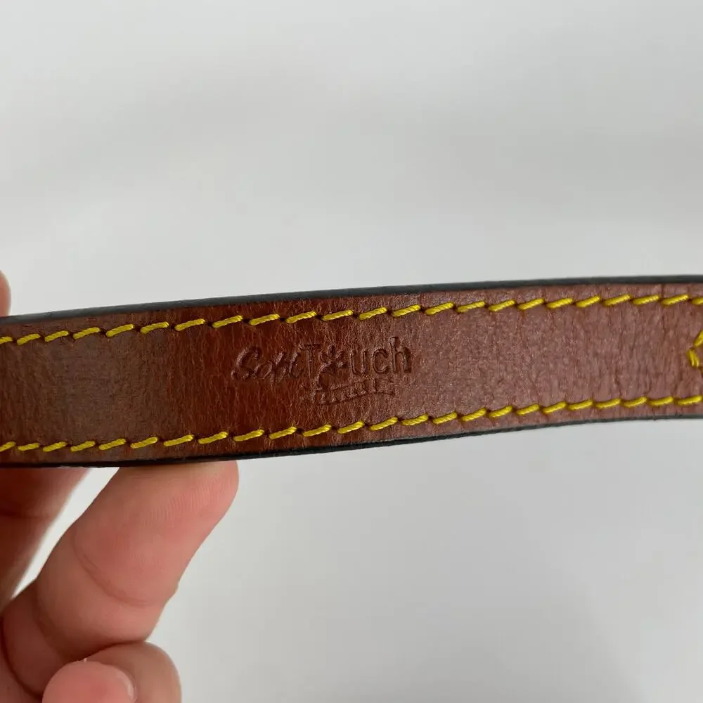 Soft Touch Large Dog brown leather leach 24